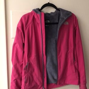 Magenta North Face Zip-Up Jacket